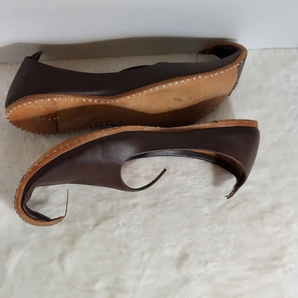 Men's Brown All Leather Handmade‎ Punjabi Jutti Shoes - Picture 8 of 15